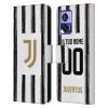 Head Case Designs Officially Licensed Custom Customized Personalized Juventus Football Club Home 2020/21 Race Kit Leather Book Wallet Case Cover Compatible with Motorola Edge 30 Neo 5G view 1