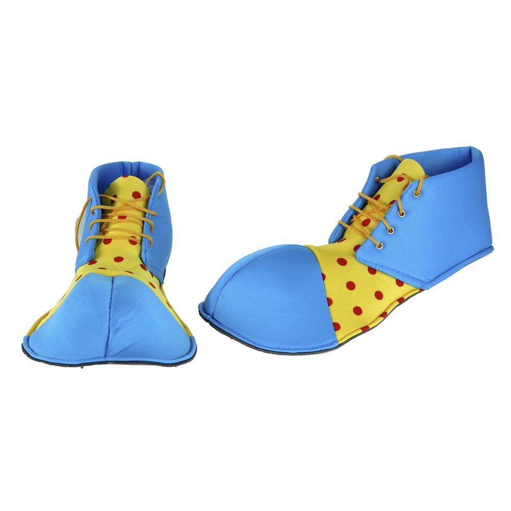 BinaryABC Halloween Costume Clown Shoes,Clown Costume Accessories(Blue Yellow)