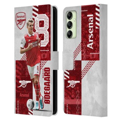 Head Case Designs Officially Licensed Arsenal FC Martin degaard 2022/23 First Team Leather Wallet Case Compatible with Samsung Galaxy A14 5G