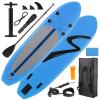 TLSUNNY 10FT Inflatable Stand Up Paddle Board, 3 Fins Paddleboard with Full SUP Accessories for All Skill Levels, Portable Two-Way Hand Pump and Carry Bag, 400LBS (Blue) view 1