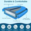 TLSUNNY 10FT Inflatable Stand Up Paddle Board, 3 Fins Paddleboard with Full SUP Accessories for All Skill Levels, Portable Two-Way Hand Pump and Carry Bag, 400LBS (Blue) view 4