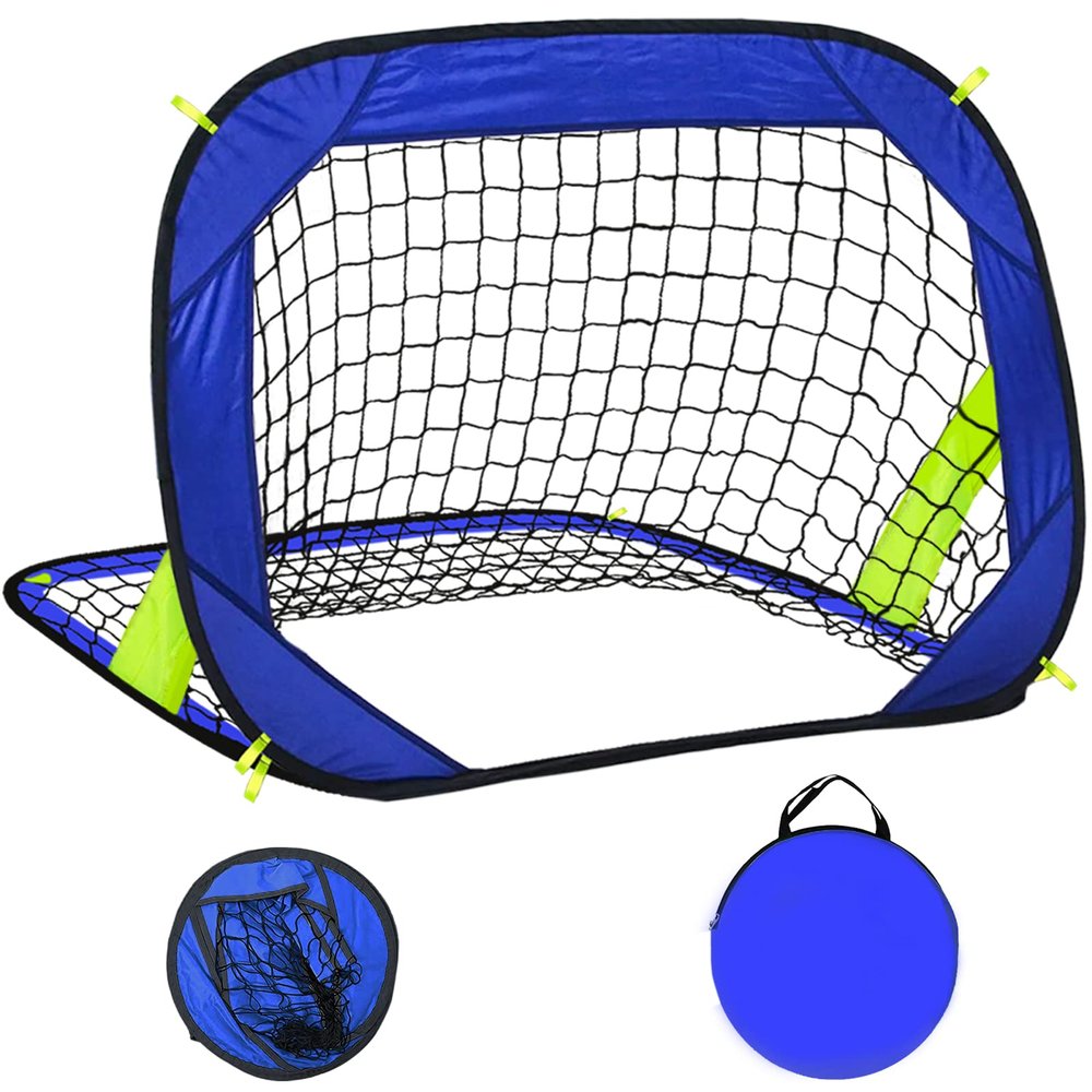 EVERRUSH Pop Up Soccer Goals Nets for Backyard Beach Soccer Training Net Mini Portable Foldable Lightweight Indoor + Outdoor Football Goal with Carry Bag