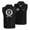 Men's Custom Barber Vest Personalized Barbershop Logo Workwear, Barber Name Jacket, Salon Hairstylist Uniform, Polyester, Zipper, Black view 1