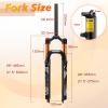 BUCKLOS 26" QR 9 * 100mm MTB Air Suspension Fork Damping Adjust Travel 120mm Manual Lock Bike Forks, Gas Shock XC Bike& Disc Brake 32H, Aluminum Alloy Rim Black Bike Wheel, fit 7-11 Speed Cassette view 3