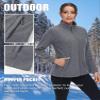 TACVASEN Womens Fleece Jacket Light Weight Soft Warm Zip Up Basic Casual Workout Fashion with Zip Pockets Dark Grey M view 4