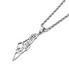Huangshanshan Stainless Steel Israel Palestine Map Pendant Necklace Country Geography Chain for Women Jewelry (J) view 1