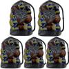 BROTOU Extra Large Sports Ball Bag Mesh, 5PCS Soccer Ball Bag Heavy Duty Drawstring Bags, Team Work for Holding Basketball, Volleyball, Baseball, Swimming Gear with Shoulder Strap (30"x40") view 1