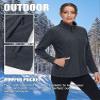 TACVASEN Warm Jacket for Women Sherpa Fleece Lined Jacket No Hood Soft Zip Up Casual Outerwear for Winter Black L view 4
