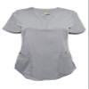 ACTIVE UNIFORMS Women's Scrub Set Stretch and Ultra Soft Y-Neck Medical Scrub Top and Pants (Grey, Medium) view 3