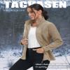 TACVASEN Zip Up Jacket Women Fleece Thermal Light Polar Full Zip Jackets No Hood Fall Coat with Pockets Khaki XXL view 2