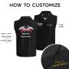 Custom Barber Smocks Personalized Barber Vest Design Logo Name, Polyester Workwear Jacket for Barbershop Hair Salon Stylist view 2