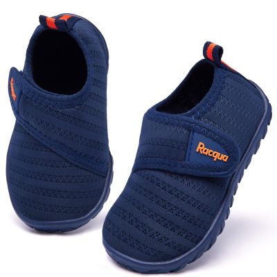 Racqua Boys Todder Water Shoes Girls Non-Slip Resistant Quick Dry Lightweight Shoes Barefoot Pool Swim Beach Water Park Aqua Shoes Blue/Orange 6