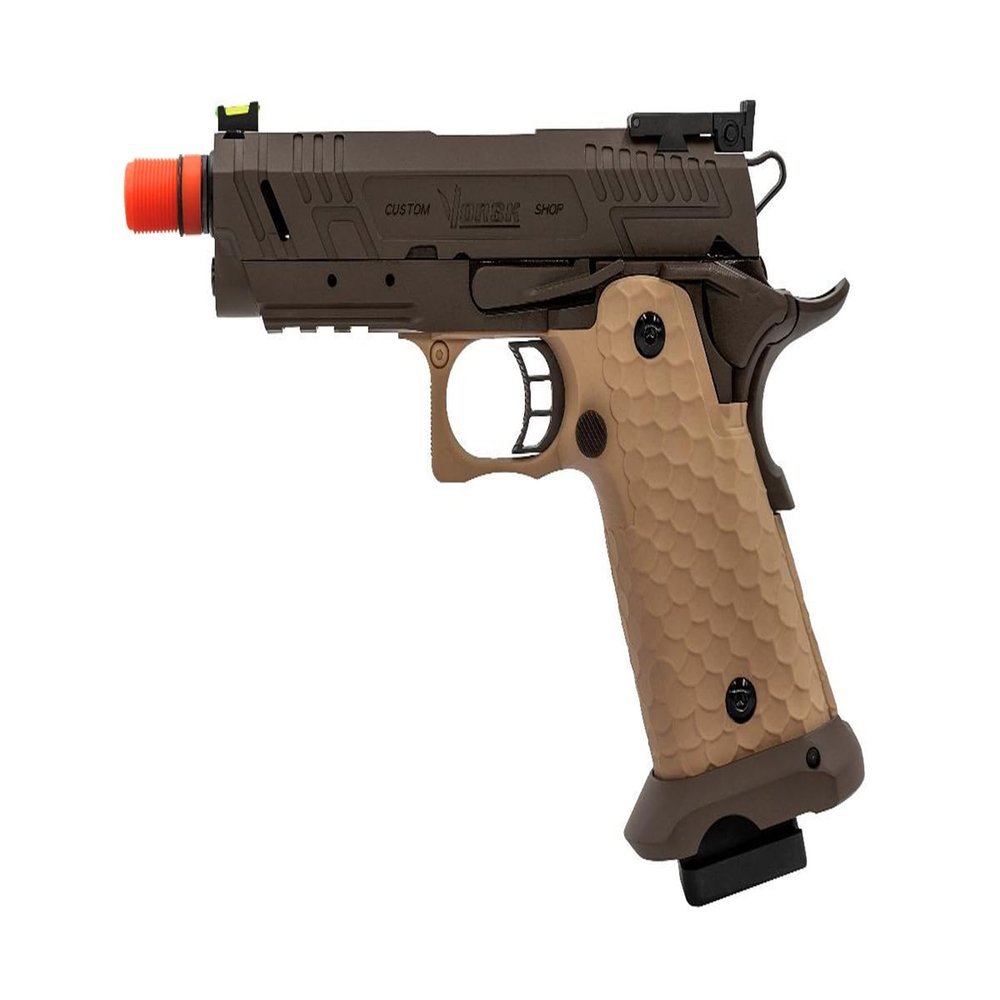 Vorsk Airsoft Pistol CS Compact Vengeance 3.8 Hi Capa - Bronze/Tan