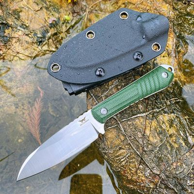Watchman W206 EDC Fixed Blade Knife 14C28N Blade Steel Micarta Handle with Kydex Sheaths for Outdoor Activities Camping (Navy)