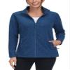 TACVASEN Fleece Jacket Women Lightweight Full Zip Casual Warm Winter Athletic Jackets with Zipper Pockets Medium Blue S view 1