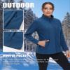 TACVASEN Fleece Jacket Women Lightweight Full Zip Casual Warm Winter Athletic Jackets with Zipper Pockets Medium Blue S view 4