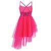 Alvivi Kids Girls Glitter Sequined Camisole Leotard Ballet Tutu Dress Ballerina Dance wear Costumes Rose A 8-10 Years view 2