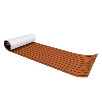 Boat Flooring EVA Foam Boat Decking Sheet Self Adhesive Marine Flooring Brushed Marine Carpet for Boats Yacht Kayak Decking Cushioning Seating Helm Pad Swimming RV Non Slip Pad (94" x 24", Brown)
