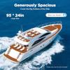 Boat Flooring EVA Foam Boat Decking Sheet Self Adhesive Marine Flooring Brushed Marine Carpet for Boats Yacht Kayak Decking Cushioning Seating Helm Pad Swimming RV Non Slip Pad (94" x 24", Brown) view 3