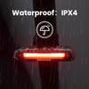 New Bike Tail Light with Red-Blue Dual Color,5 Modes,Silicone Strap,USB Rechargeable,Waterproof,168 Lumens Super Bright Bicycle Rear Lights Turn Signals for Night Riding view 4