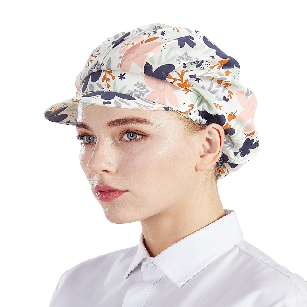 Nanxson 3pcs Chef Hats for Women Men Chef Caps Work Hats Kitchen Cooking Bakers Hat for Food Service with Brim