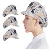 Nanxson 3pcs Chef Hats for Women Men Chef Caps Work Hats Kitchen Cooking Bakers Hat for Food Service with Brim view 2
