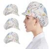 Nanxson 3pcs Chef Hats for Women Men Chef Caps Work Hats Kitchen Cooking Bakers Hat for Food Service with Brim view 2