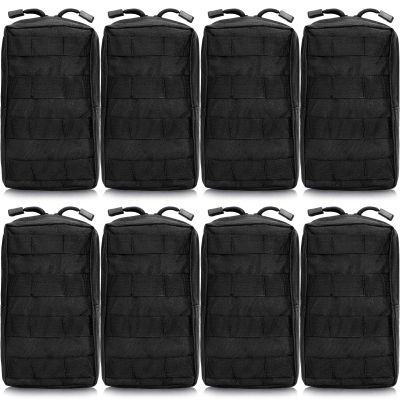 Cunno 8 Pcs Molle Pouches Tactical Compact Water Resistant Pouch Bags Summer Tactical Molle Pouch with Belt Utility Gadget Gear Pouch Hanging Waist Bags