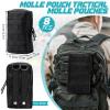 Cunno 8 Pcs Molle Pouches Tactical Compact Water Resistant Pouch Bags Summer Tactical Molle Pouch with Belt Utility Gadget Gear Pouch Hanging Waist Bags view 2