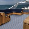 Boat Flooring EVA Foam Boat Decking Sheet Self Adhesive Marine Flooring Brushed Marine Carpet for Boats Yacht Kayak Decking Cushioning Seating Helm Pad Swimming RV Non Slip Pad (94" x 24", Grey) view 3