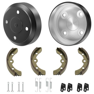 CLUBRALLY Golf Cart Brake Drum/Hub and Brake Shoes Spring Kit for Club Car DS 1995-Up &Precedent 2004-Up, OEM#101791101, 101823201, 1011466/101816301