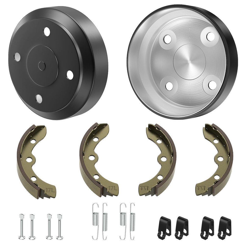 CLUBRALLY Golf Cart Brake Drum/Hub and Brake Shoes Spring Kit for Club Car DS 1995-Up &Precedent 2004-Up, OEM#101791101, 101823201, 1011466/101816301