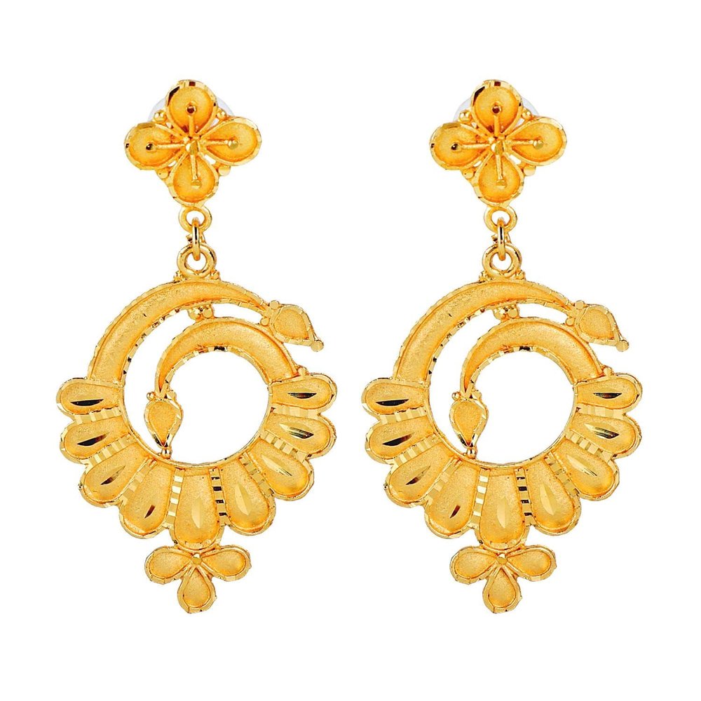 Efulgenz Indian Bollywood Gold Tone Tassel Dangle Chandbali Wedding Bridal Earring Set Jewelry, Copper, not known