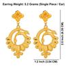 Efulgenz Indian Bollywood Gold Tone Tassel Dangle Chandbali Wedding Bridal Earring Set Jewelry, Copper, not known view 4