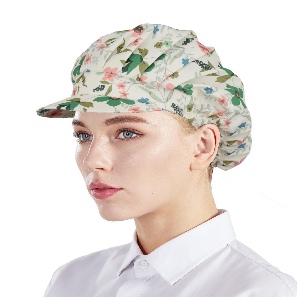 Nanxson 3pcs Chef Hats for Women Men Chef Caps Work Hats Kitchen Cooking Bakers Hat for Food Service with Brim