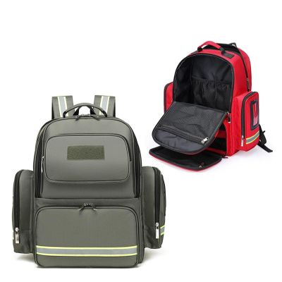 First Aid Emergency Bag Backpack Empty with Inner Dividers, First Responder Storage Survival Trauma Emergency Backpack for Hiking Camping (Color : C)