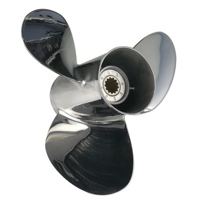 Xspeed Stainless Steel 3 Blades Outboard Propeller for 3-1/2" Gearcase Yamaha 25-60hp Engines,13 Spline Tooth,RH(10 3/8x14) OEM MAR-GYT3B-03-14