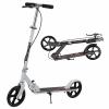 CUIOT Scooter for Adults - Foldable Kick Scooter for Kids Ages 8+, Teens,Adjustable Height,Lightweight Durable All-Aluminum Frame Adult Scooters, Up to 250+ Lbs,White