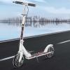 CUIOT Scooter for Adults - Foldable Kick Scooter for Kids Ages 8+, Teens,Adjustable Height,Lightweight Durable All-Aluminum Frame Adult Scooters, Up to 250+ Lbs,White view 2