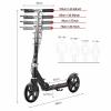 CUIOT Scooter for Adults - Foldable Kick Scooter for Kids Ages 8+, Teens,Adjustable Height,Lightweight Durable All-Aluminum Frame Adult Scooters, Up to 250+ Lbs,White view 3
