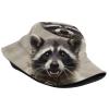 Cute Raccoon Bucket Hats Fashion Sun Cap Packable Outdoor Animal Fisherman Hat for Women and Men view 2