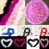 NEREIDS NET Colorful Feather Boas, 6.6ft Feather Boa for Women for Dancing Wedding Party Halloween,with Heart Sunglasses Red view 4