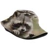 Cute Raccoon Bucket Hats Fashion Sun Cap Packable Outdoor Animal Fisherman Hat for Women and Men view 2