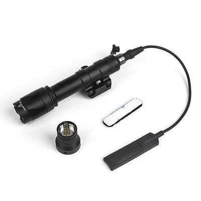 NECARL M600C 600 Lumens Tactical Flashlight with Push Button Switch & Remote Pressure Switch for Constant/Momentary Modes, Fit for 20mm Picatinny Rail