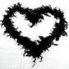 NEREIDS NET Colorful Feather Boas, 6.6ft Feather Boa for Women for Dancing Wedding Party Halloween,with Heart Sunglasses Black view 1
