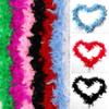 NEREIDS NET Colorful Feather Boas, 6.6ft Feather Boa for Women for Dancing Wedding Party Halloween,with Heart Sunglasses Black view 4