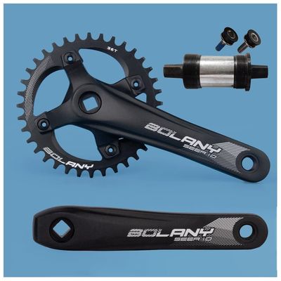 HIMALO MTB Crankset 170mm Mountain Bike Square Crankset 104BCD 34T 36T Single Chainring Crankset Aluminum Alloy Crank Arm Set with BB,7-12 Speed (Size : 34T)