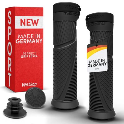 Wittkop 2K Bike Grips - German Engineering for Optimal Performance, Weather Resistant Handlebar Grips for Comfort and Style
