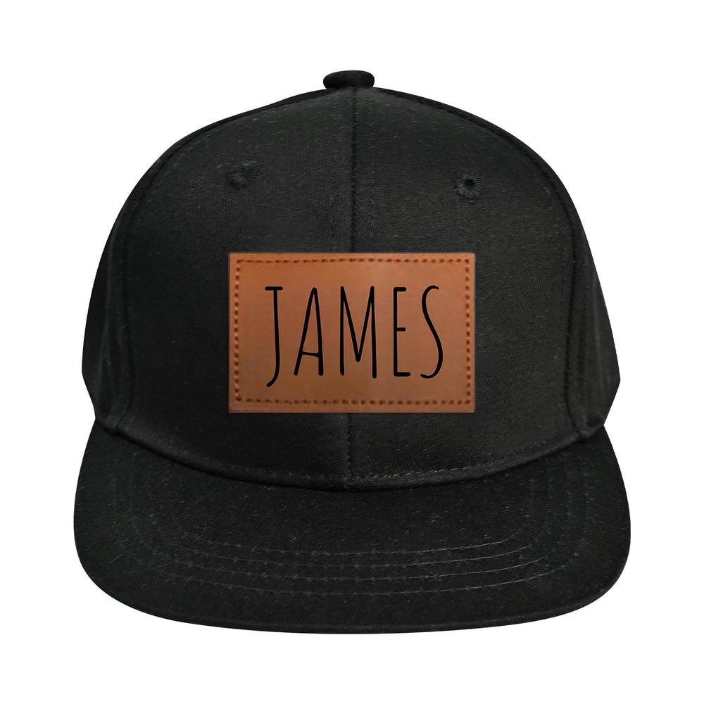 Personalized Infant Baseball Hat Cap: Custom Name Leather Patch Sun Hats for Baby Boys 0-2 Years - Outdoor Adjustable Snapback Caps Gifts for Toddler Girls(Small)