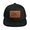 Personalized Infant Baseball Hat Cap: Custom Name Leather Patch Sun Hats for Baby Boys 0-2 Years - Outdoor Adjustable Snapback Caps Gifts for Toddler Girls(Small) view 1